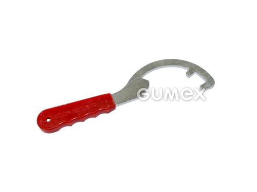 Klíč pro spojky STORZ-AGRO typ B/C, pozinkovaná ocel s červenou PVC rukojetí
